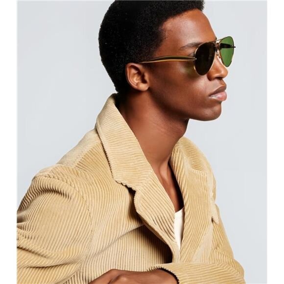 Oversized Gold Aviator Sunglasses for Women Men Retro 70s Metal Big Aviators